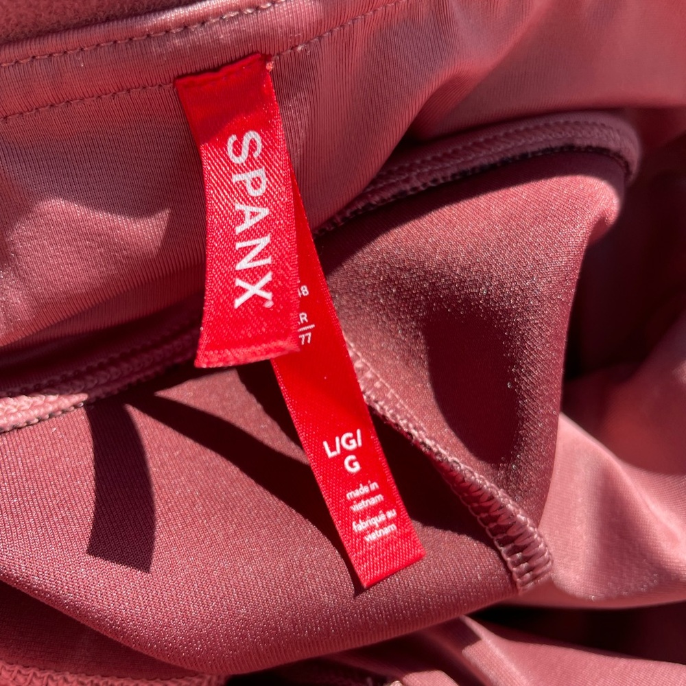 Spanx Faux Suede Leggings Rich Rose size Large